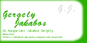 gergely jakabos business card